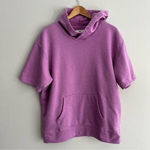 BP Lavender Short Sleeve Hoodie Large